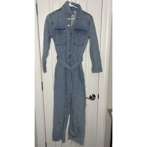 Boyish Women's Denim "Guy" The‎ General Jumpsuit Light Blue Size Extra Small